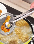2-in-1 Stainless Steel Frying Strainer Tong