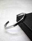Stainless Steel Hexagon Cuff Bangle