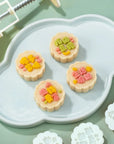Round Flower Mooncake Mold(WITH 4 STAMP)