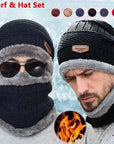 Warm Woolen Winter Cap and Neck Warmer for Men & Women