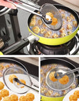 2-in-1 Stainless Steel Frying Strainer Tong