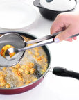2-in-1 Stainless Steel Frying Strainer Tong