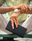 Black Leather Organizer Wallet