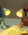 Mini LED Clip Reading Lamp Night Lights Home Portable Book Clip Lamp