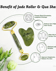 Facial Beauty - Pack Of Jade Face Roller & Gua Sha