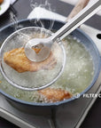 2-in-1 Stainless Steel Frying Strainer Tong