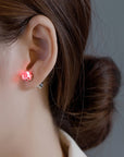 LED Ear Studs Ring Shinning Light
