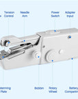 Mini Portable Rechargeable Stapler Style Handy Stitch Quick Sewing Machine