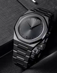 Stainless Steel Arabic Dial Luxury Mens Quartz Watch