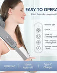 Electric Neck Shoulder Back Massager With Heat