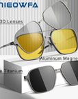 2 in 1 Polarized Magnetic Clips Optical Glasses ( Aluminum Body )