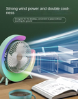 BreezeGlow 2-in-1 USB Rechargeable Fan & LED Desk Lamp