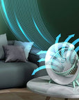 BreezeGlow 2-in-1 USB Rechargeable Fan & LED Desk Lamp