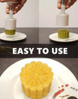Round Flower Mooncake Mold(WITH 4 STAMP)
