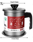 Frying Pot with Strainer Oil Storage