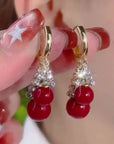 Red Pearl Earring, Elegant & Luxurious Ear Accessory