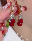 Red Pearl Earring, Elegant & Luxurious Ear Accessory