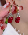 Red Pearl Earring, Elegant & Luxurious Ear Accessory