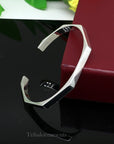 Stainless Steel Hexagon Cuff Bangle