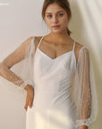 Pearl Embellished Long Bridal Cuffs (pair)