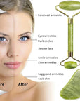 Facial Beauty - Pack Of Jade Face Roller & Gua Sha