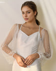 Pearl Embellished Long Bridal Cuffs (pair)
