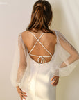 Pearl Embellished Long Bridal Cuffs (pair)