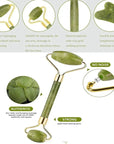 Facial Beauty - Pack Of Jade Face Roller & Gua Sha