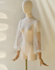 Pearl Embellished Long Bridal Cuffs (pair)