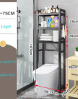 2/3 Tier Black Metal Bathroom Standing Shelf (2 RACKS)