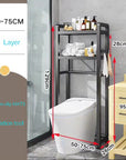 2/3 Tier Black Metal Bathroom Standing Shelf (2 RACKS)
