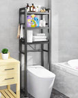 2/3 Tier Black Metal Bathroom Standing Shelf (2 RACKS)
