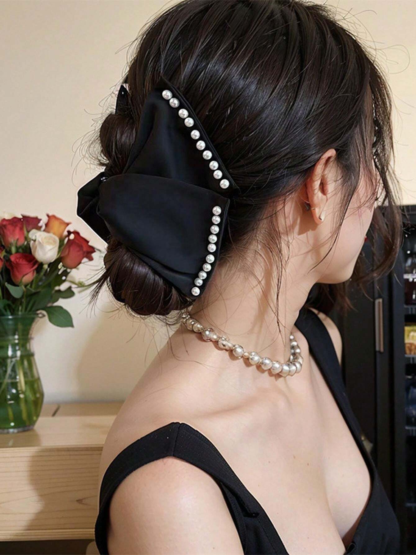 Pearl Hair Clip Elegant All-Match Hair Claw Hairpin