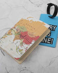World Map Print Passport Case