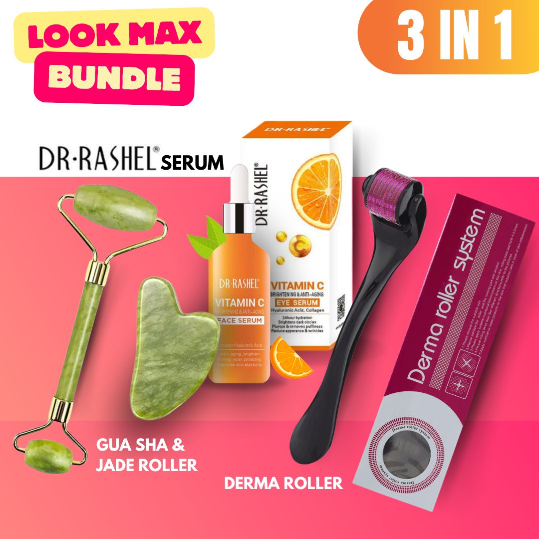 Facial Beauty - Pack Of Jade Face Roller &amp; Gua Sha
