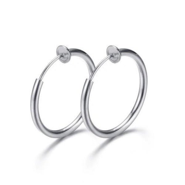 Retractable Hoop Nose/Lip/Earrings (PACK OF 4)