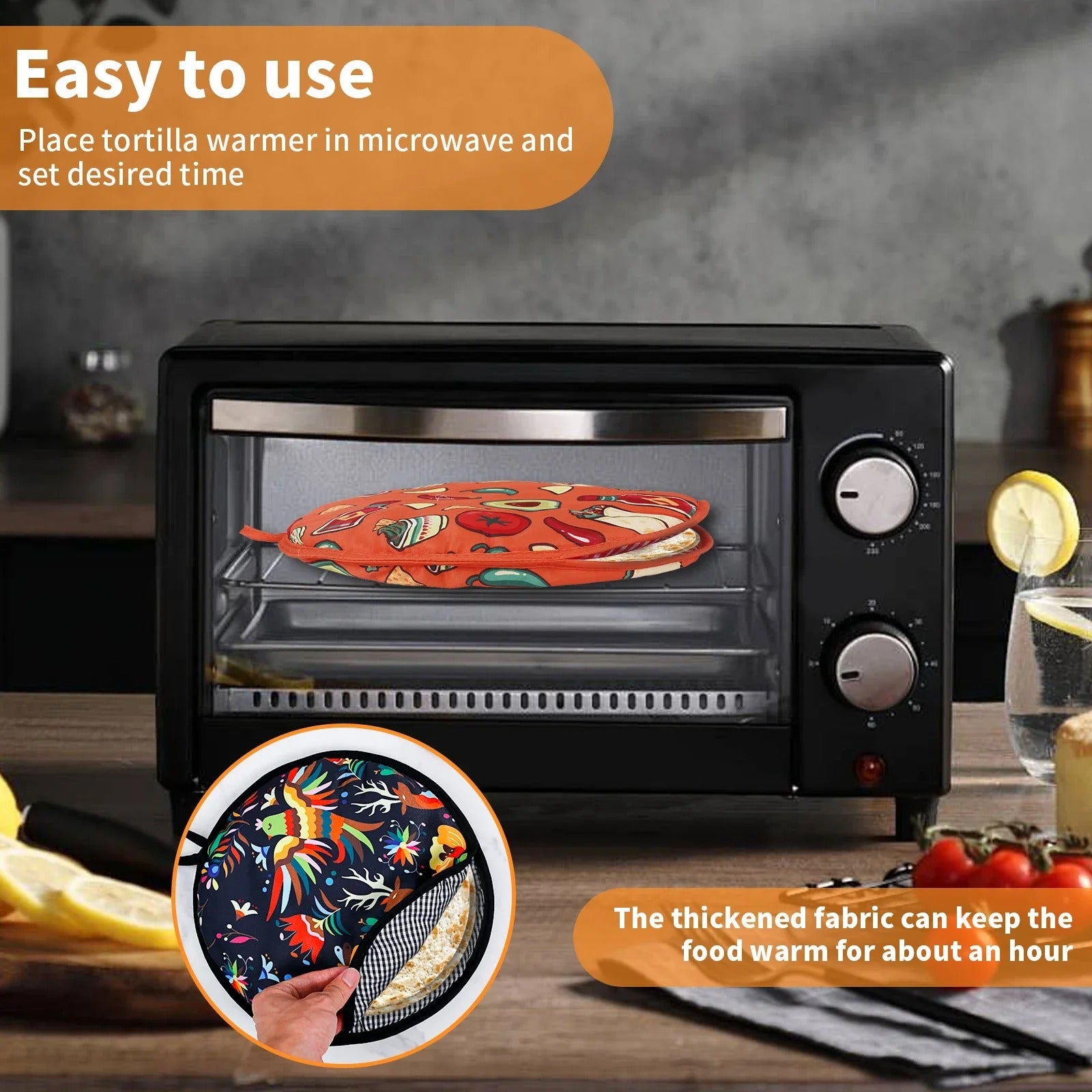 Roti Heat Insulated Cloth Pouch – Microwave &amp; Oven Safe