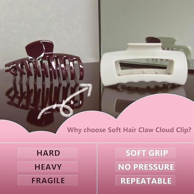Soft Hair Cloud Claw Clip