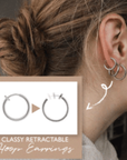 Retractable Hoop Nose/Lip/Earrings (PACK OF 4)