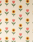 DIY High Quality Tulip & Sunflower Wall Stickers ( imported )