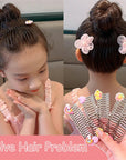 GIRLS FLOWER BOW HAIR COMB (PACK OF 3)