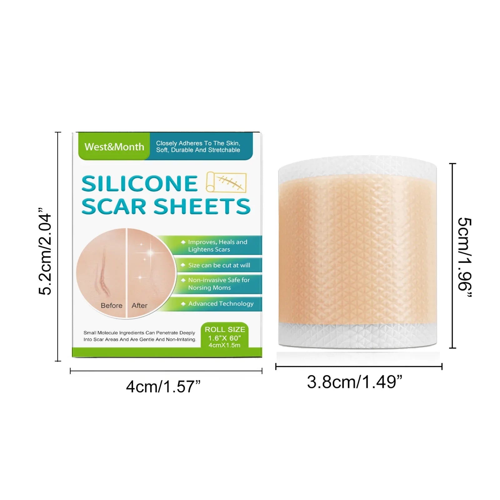 Silicone Scar Medical Skin Care &amp; Pimples Removel Tape