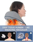 Electric Neck Shoulder Back Massager With Heat