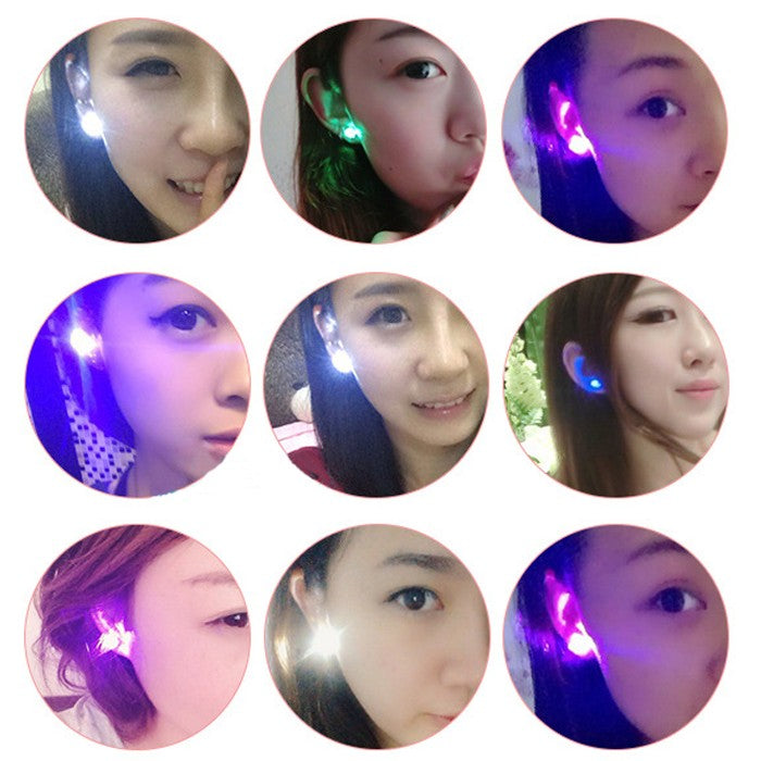 LED Ear Studs Ring Shinning Light