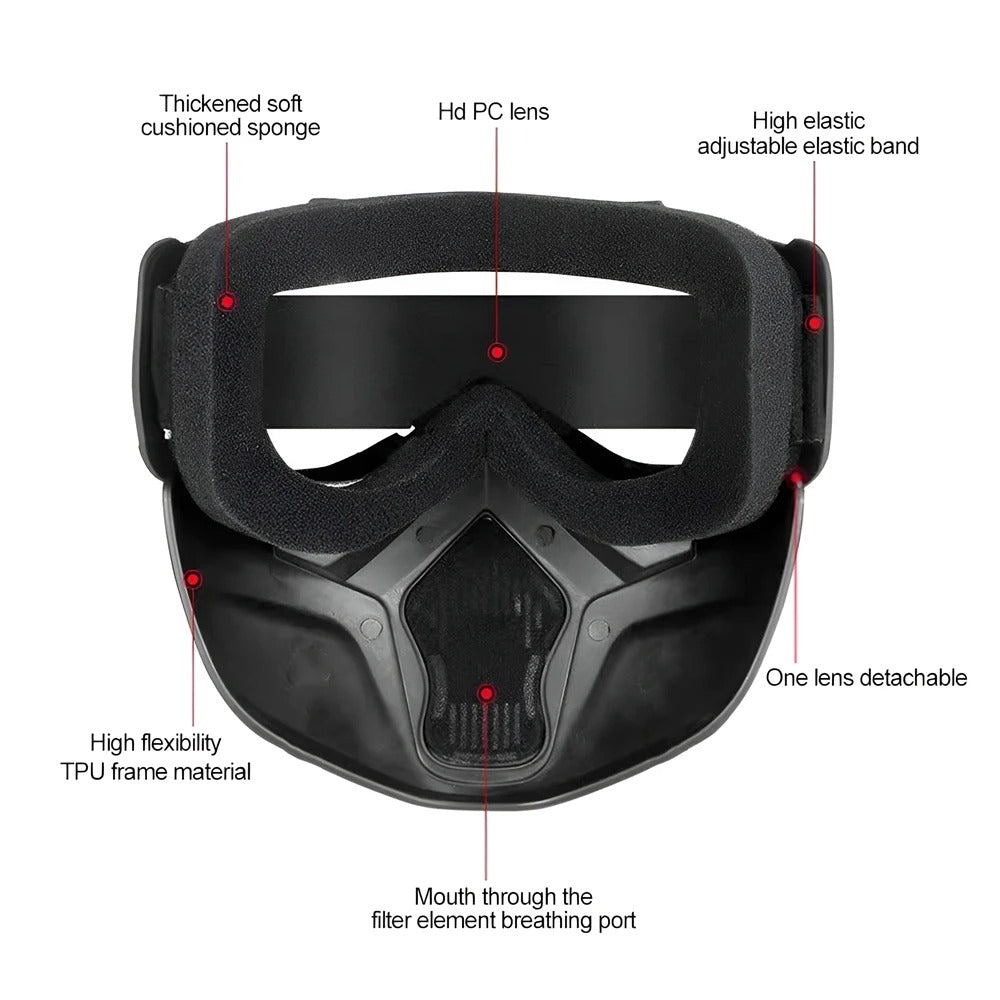 Tactical Full Face Mask Goggles