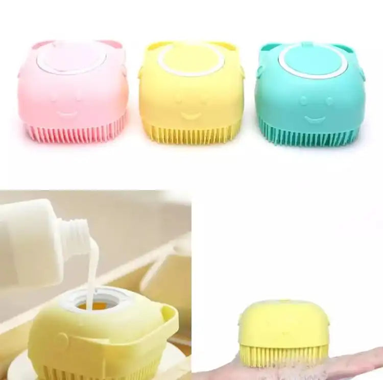 2 in 1 Silicone Bath brush Soap Dispenser