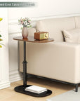 C Shaped Side Table, Adjustable Height C Shaped End Table, 360°Swivel Couch Side Table