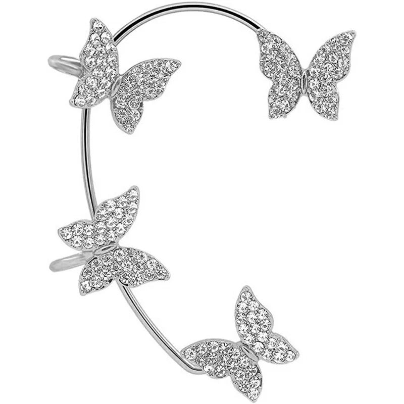 Metal Butterfly Ear Clips