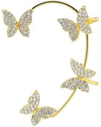 Metal Butterfly Ear Clips