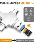 4 In 1 SD TF Memory Card OTG Adapter